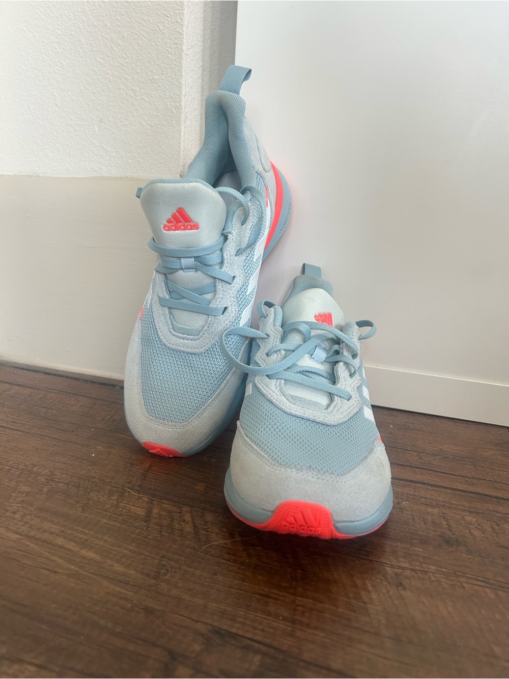 adidas womens Light Blue and orange Sneakers - Picture 9 of 14